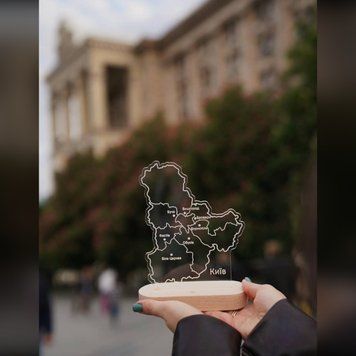 Нічник з картою області &mdash; Київська PI-08 фото